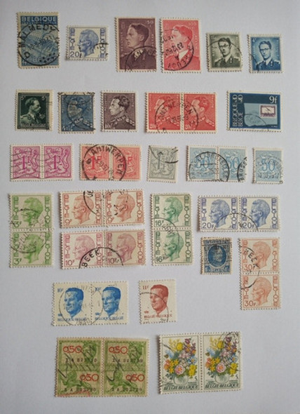 Pack Filatelia 40 Selos Antigos Europa Bélgica 0