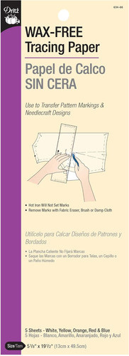 Papel De Trazado Assorted Colors, 5 Hojas, 13cm X 495cm, Lib 0