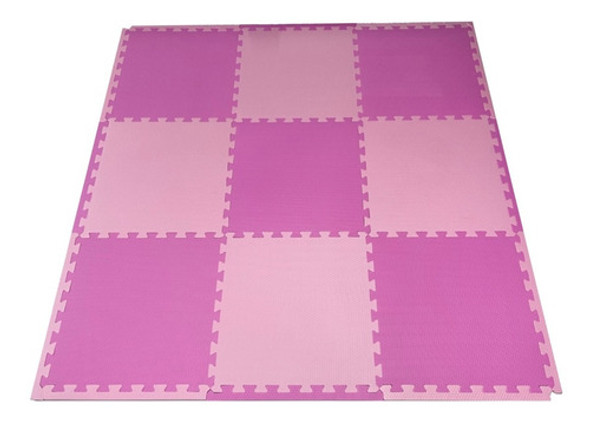 Kit 12 Tapetes Tatames Eva Bebe Infantil 50x50x1cm (menina) 0
