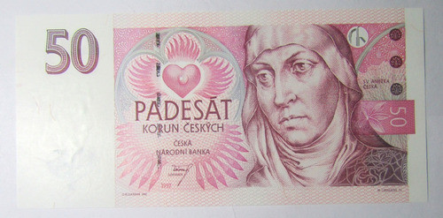 Republica Checa 50 Korun 1997 Pick 17 Unc Pincesa Inés 1