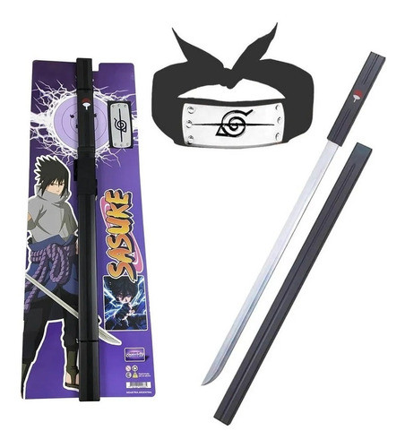 Set Espada Katana Con Funda Y Vincha Sasuke Naruto ELG 0685 0