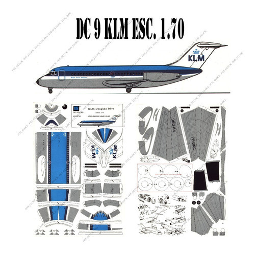 Dc 9 Klm Esc. 1.70 Papercraft 0