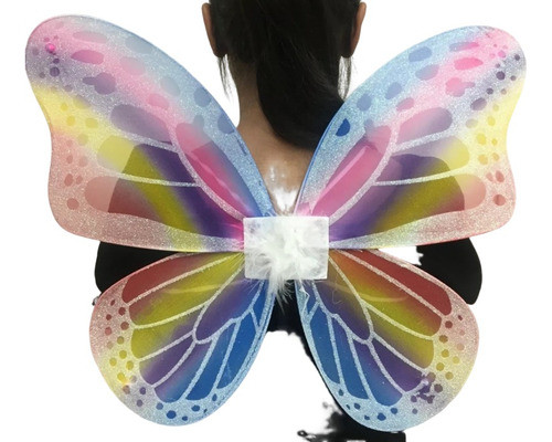 Asa Borboleta Colorida Glitter Fantasia 0