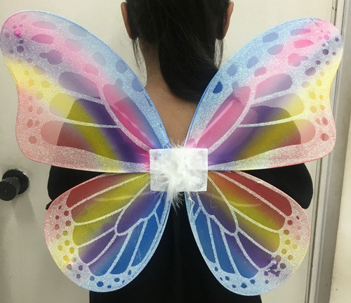 Asa Borboleta Colorida Glitter Fantasia 1