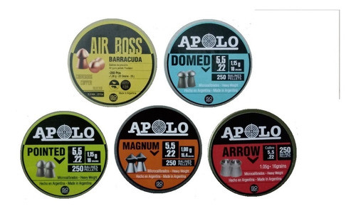 Balines Apolo 5,5 ( Barracuda+ Domed+magnun+pointed+arrow) 0