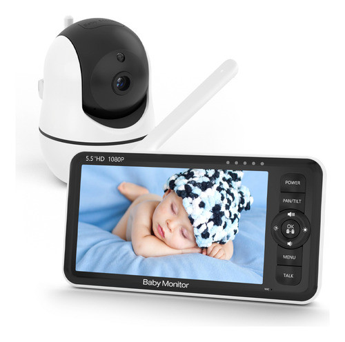 Babá Eletrônica Baby Monitor Câmera 2.4ghz Tela 5.5 Pol. 0