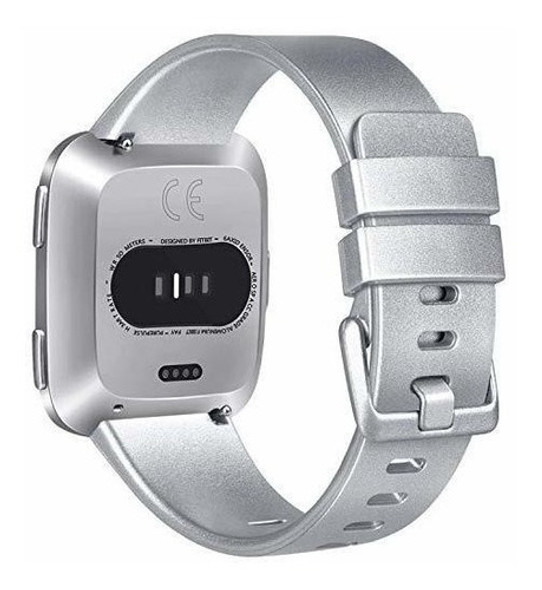 Malla Para Fitbit Versa 2/versa/lite/se  Plata Large 1