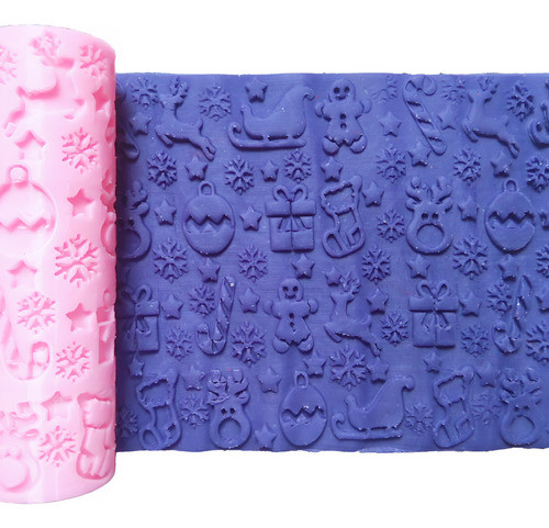 Rodillo Navideño Texturizador Para Galletas, Masas - 10 Cm 0