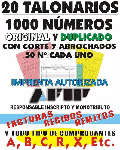20 Talonarios Consorcio Edificio Recibo Expensa Alquiler 1