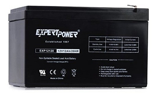Expertpower Exp12120 12 Voltios 12 Amp Bateria Recargable 0