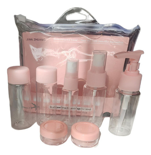Set Viajes Portatil Organizador Cosmeticos Botellas Frascos 0