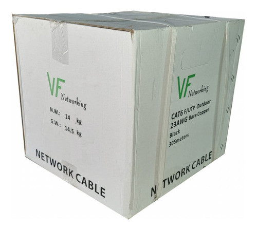Bobina De Cable F/utp -vf- Exterior Cat6 Negro 305 Mt 0