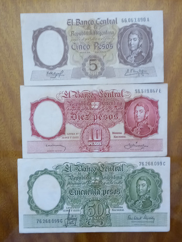 Billetes Argentinos Peso Moneda Nacionalserie N766 1