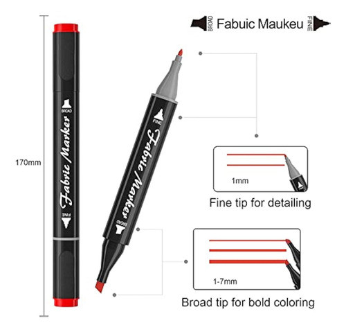 Shuttle Art Marcadores De Tela, 40 Colores, 1