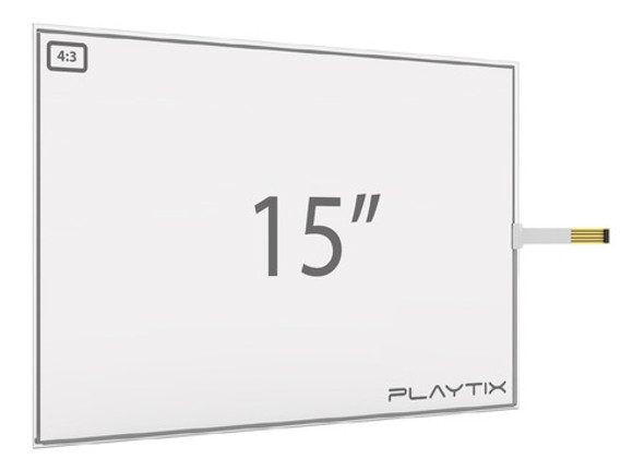 Kit Sistema Touch Screen Resistivo 15 Usb 4 Vias 4:3 Playtix 0