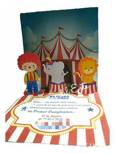 Invitaciones Tarjetas  Cumpleaños 3d- Únicas ! X 5 0