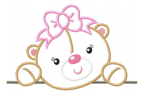 Matriz Para Bordados Maquina Animal Oso Niña Carita 1846 0