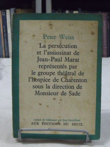 Livro La Persécution Et L´assassinat Paul Marat  Peter Weiss 0