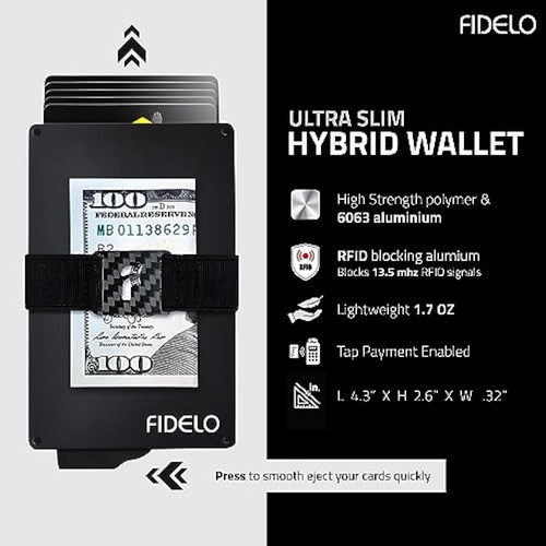 Fidelo Minimalist Wallet For Men - Rfid Blocking 1