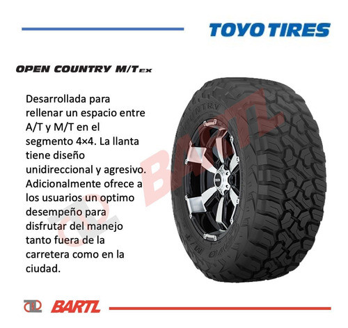 Cubierta 295/70/17 Toyo Open Country Mx Balanceada 1