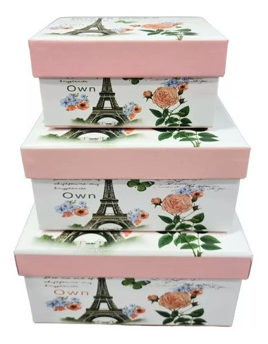 Cajas Cajitas De Carton C/diseño Ideal Para Regalos X3 Unid 1