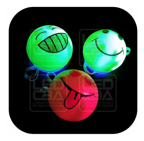 X 10 Nariz Payaso Emoji Led Cotillon Carioca Luminoso Fiesta 1