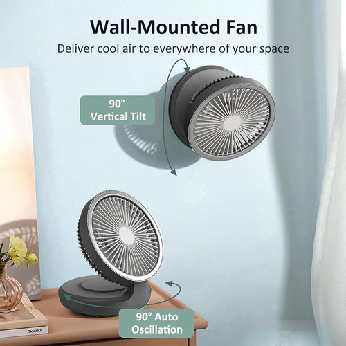 Shinic Ventilador De Mesa Ultra Silencioso Que Funciona Con 1