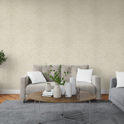 Papel Vinilico Text. Plisse Arabescos Beige Muresco 6502/1 1