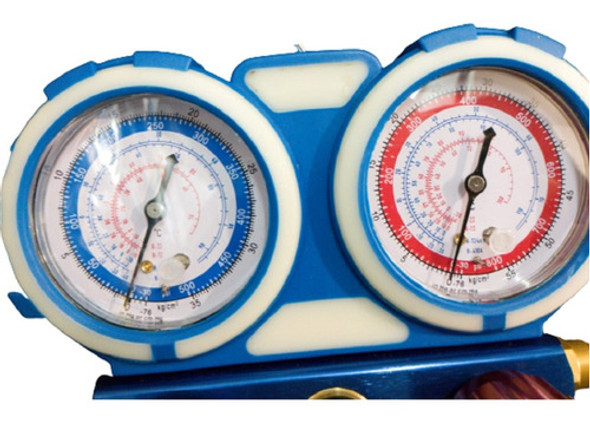 Manifold Maletin Dual R410a/r22/r134a Jgo Mangueras Acoples 1