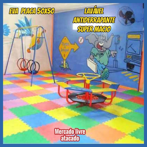 E.v.a Tatame Placas P/forrar Chão Kit C/18 De 50x50cn+brinde 1