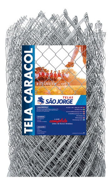 Tela Caracol Galvanizada 2 1/2  Fio 16 Rl 25x0,60m São Jorge 0