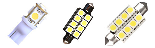 12 Blanco Xenon Led Luces Interior Paquete Tratar Kit Para 2 0
