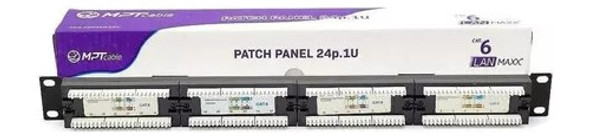 Patch Panel 24 Portas Cat6 Lan Maxx Mpt Cable 1