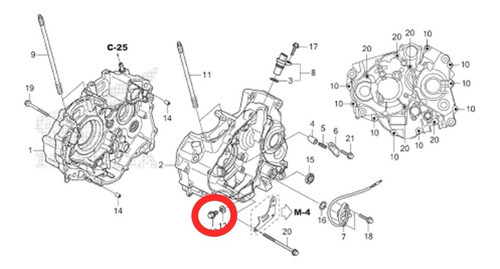 Tapon Descarga Aceite Honda Tornado 250 90131-krm-840 1
