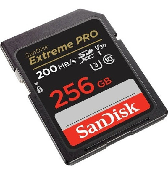 Cartão Sandisk Extreme Pro Sd Xc 256gb Uhs-i 200mb/s V30 U3 1