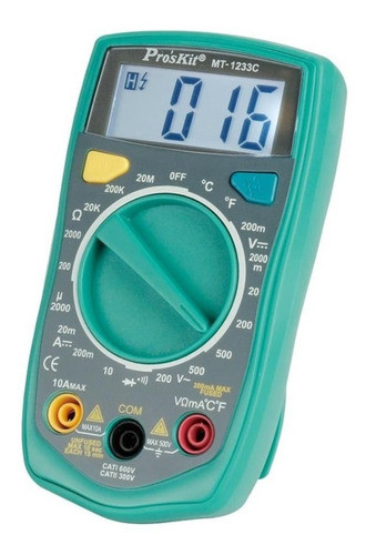 Tester Multimetro Digital Ergonomico Proskit mt-1233c 1
