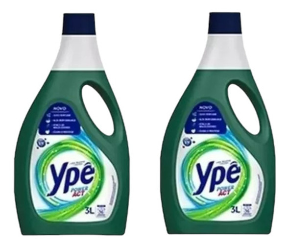 Lava Roupas Líquido Ypê Power Act 3 Litros Kit 2 Unidades. 0