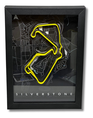 Quadro Circuito Silverstone - Deluxe Edition - Impressão 3d 0