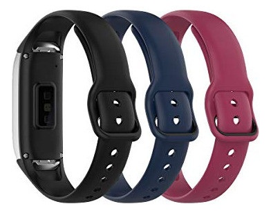 3 Mallas Para Reloj Samsung Galaxy Fit 2019 Sm-r370 Silicona 0