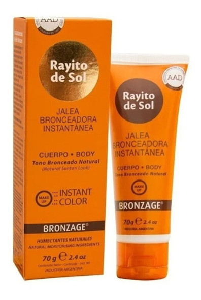 Rayito De Sol Jalea Bronceadora Instantánea Bronzage 70g X4 0
