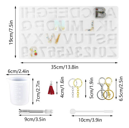 Molde De Resina De Silicone 314 Pz,pó De Glitter E Acessório 1