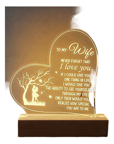 Luz Noche Ilusión 3d Lám Luz Aniversario Regalo Esposa 0