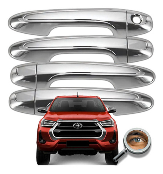 Hilux 2016 2023 Juego 4 Cubre Manijas Cromadas Tuningchrome 0