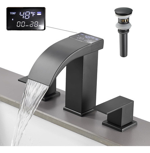 Canilla Bicomando Cascada 3 Agujeros Para Baño C/desague 0