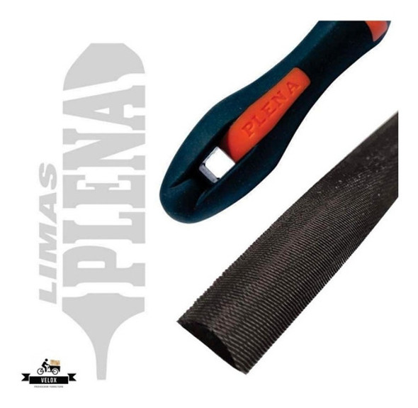 Lima Media Caña Bastarda 20cm Con Cabo Y Funda Premiun Plena 1