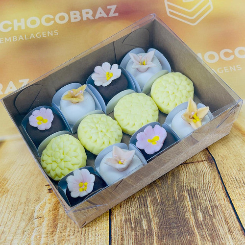 10 Caixa Com Visor Kraft 12 Doces 10,5 X 4 X 14 Id5047 1