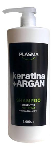 Shampoo Plasma No Frizz Keratina Y Argan Ph Neutro 1000 Ml 0