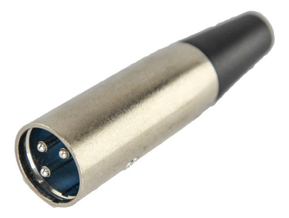 Kit Ficha Canon 3 Pin Hembra + Macho Metal Cable Xlr Of Htec 1