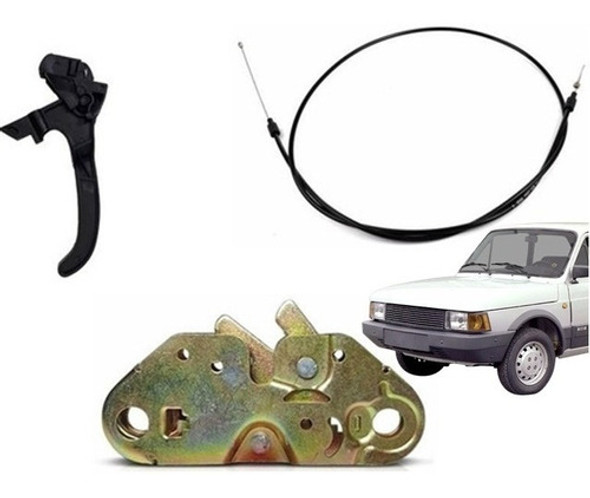 Kit Cerradura + Cable + Manija Capot Fiat 147 Spazio Vivace 0