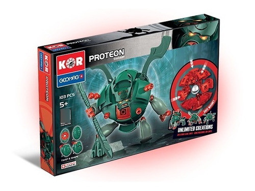 Puzzle Magnético Para Armar Robot Swomp 103 Pcs Geomag Niños 1